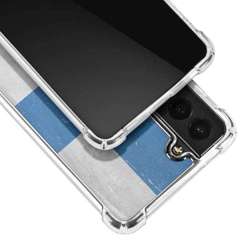 Finland Flag Distressed Galaxy S21 Plus 5G Clear Case